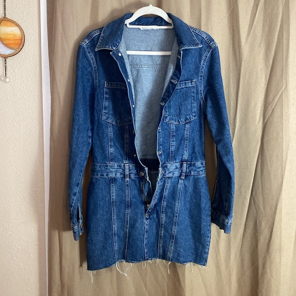 Zara Denim Mini Dress S - Picture 4 of 15